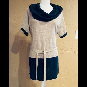 Eloquii NWT Black & Tan Tunic Top Sweater Sz 14/16